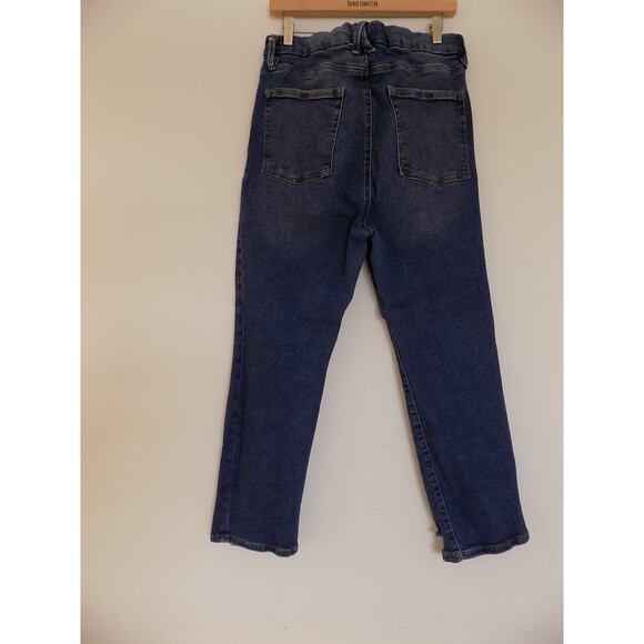 Good American straight leg distressed jeans high waist size 16 - Picture 5 of 8